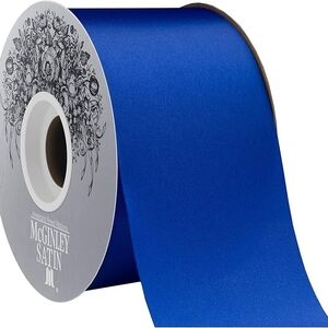 *(50 Yards Of Royal-Blue 2.5" Inch Wide Acetate Satin Ribbon)*